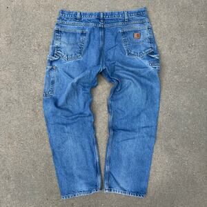 Carhartt B171-DST Carpenter Jeans Mens 40x30 Relaxed Fit Work Worn In Grunge